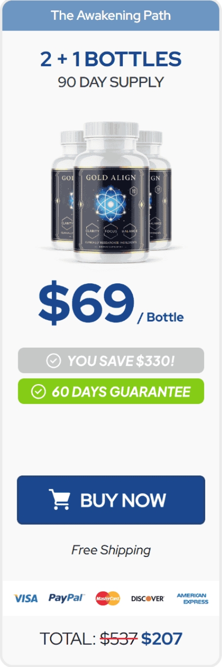GoldAlign™ 3 Bottle Daily Wellness & Balance Support Formula